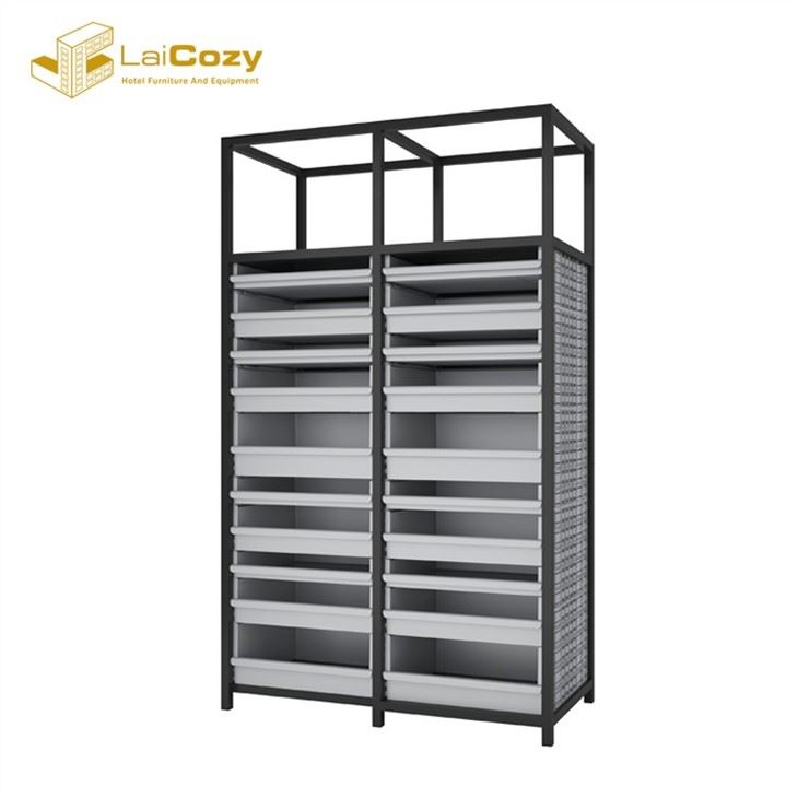 Hotel-Back-of-House-Lagerregalsystem Housekeeping Supply Classified Rack 